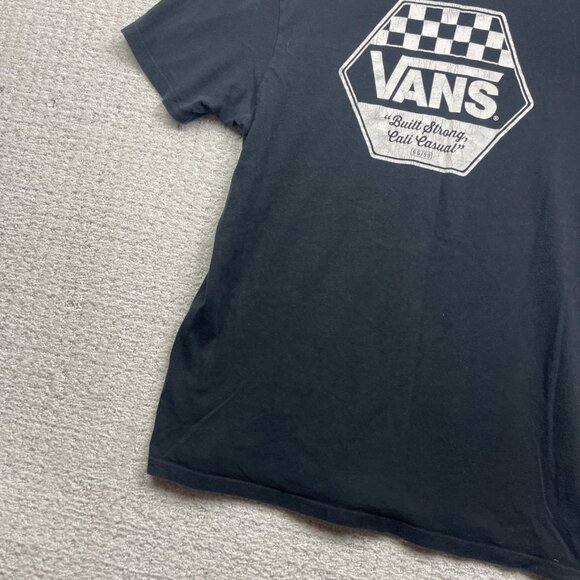Vans Men's Shirt Size m Black Short Sleeve Crew Neck Skateboarding Graphic Tee - Picture 5 of 11